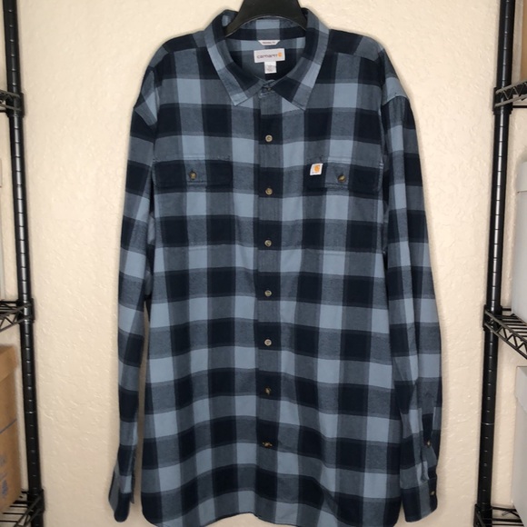 Carhartt Workwear: Men's 103822 437 Hubbard Flannel LS Shirt - Picture 2 of 6